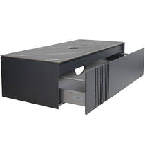 Тумба Аква Родос Манхеттен антрацит мат зі стільницею чорний мармур 100 см, фото №6