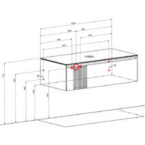 Тумба Аква Родос Манхеттен антрацит мат зі стільницею чорний мармур 100 см, фото №3
