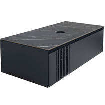 Тумба Аква Родос Манхеттен антрацит мат зі стільницею чорний мармур 100 см, фото №2