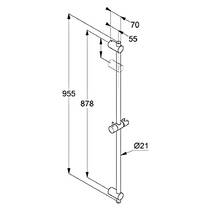 Душова штанга Kludi A-QA 6564105-00 955 мм хром, фото №2
