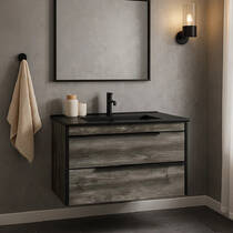 Тумба Аква Родос Loft-Neo 20052 консольна дуб морас з раковиною Arte 100 см, фото №1