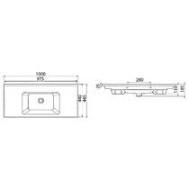 Тумба Аква Родос Loft-Neo 20052 консольна дуб морас з раковиною Arte 100 см, фото №3