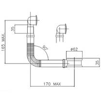 Наружный перелив Genwec GW08 24 06 02 хром, фото №2
