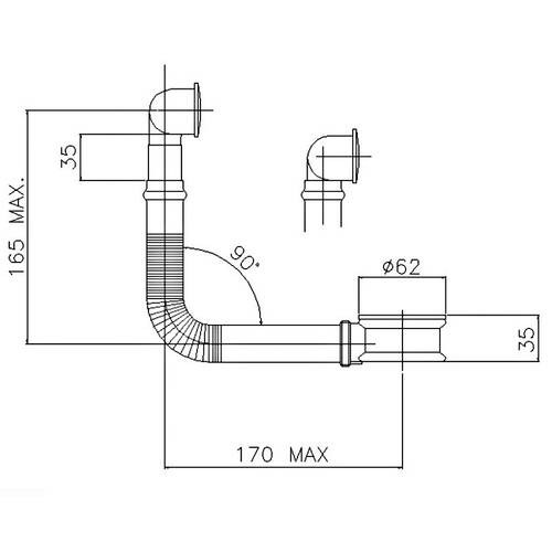 Наружный перелив Genwec GW08 24 06 02 хром, фото 2