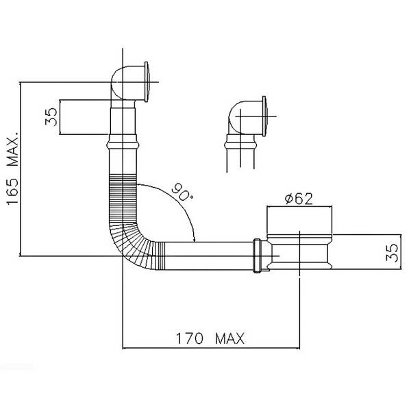 Наружный перелив Genwec GW08 24 06 02 хром, фото 2