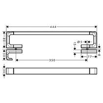 Держатель для полотенец Axor Universal Softsquare 42837340 одинарный, хром черный матовый, фото №3