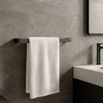 Держатель для полотенец Axor Universal Softsquare 42837340 одинарный, хром черный матовый, фото №1