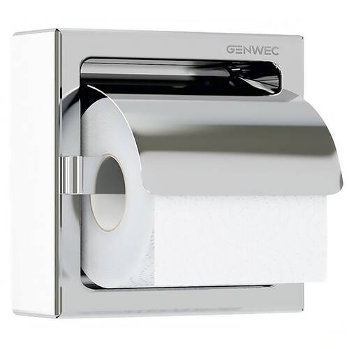Держатель для туалетной бумаги Genwec GW03 08 04 02 с крышкой, нержавеющая сталь, фото 2