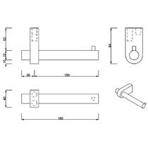 Тримач для туалетного паперу Decor Walther Century TPH1 0585420 без кришки, золото глянець, фото №3