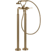 Смеситель для ванны Gessi Venti20 65128-726 напольный с душевым набором, бронза матовый, фото №2