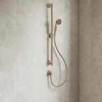 Душовий набір Gessi Venti20 65141-726 зі штангою, бронза матовий, фото №1