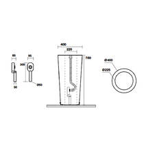 П'єдестал для раковини Kerasan Oke 5575 30 білий матовий, фото №3