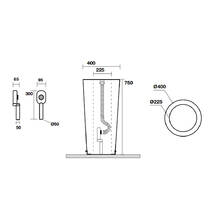 П'єдестал для раковини Kerasan Oke 5575 31 чорний матовий, фото №3