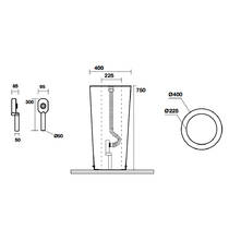 П'єдестал для раковини Kerasan Oke 5575 01 білий глянець, фото №3