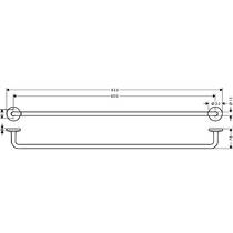 Держатель для полотенец Axor Universal Circular 42880340 одинарный, хром черный матовый, фото №3