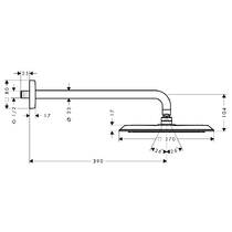 Верхний душ Axor Citterio C 28791820 с держателем, никель матовый, фото №3