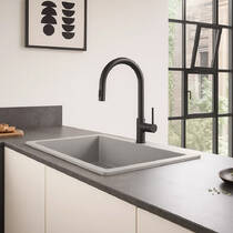 Кухонна мийка Hansgrohe S51 43313380, сірий бетон, фото №4