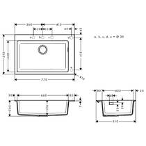 Кухонна мийка Hansgrohe S51 43313290, сірий камінь, фото №3