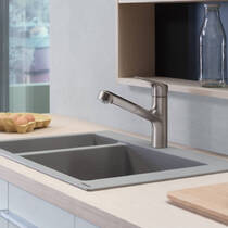 Кухонна мийка Hansgrohe S51 43315380, бетон, фото №1