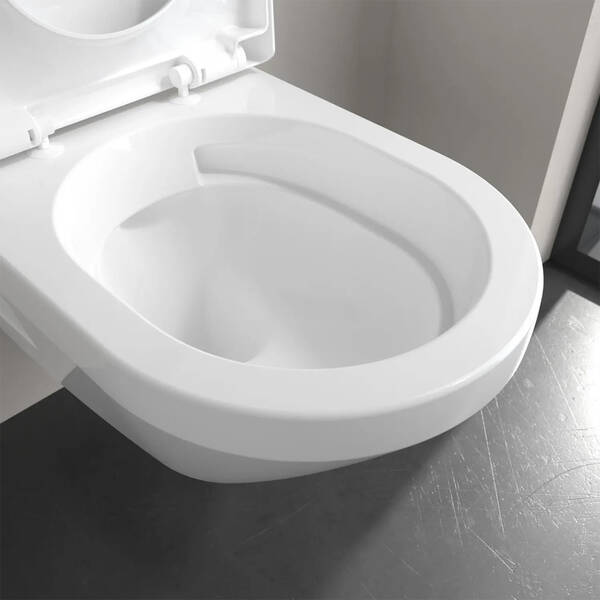 Унітаз підвісний Villeroy&Boch Architectura 5684CL01 з кришкою Soft Close та змивом Twistflush, білий глянець, фото 5