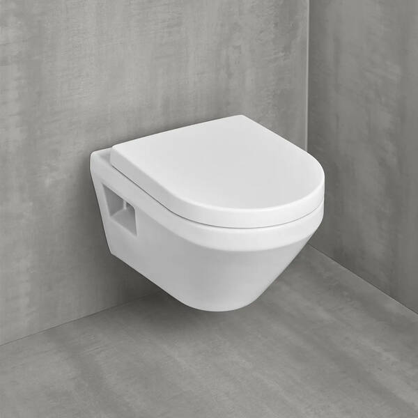 Унітаз підвісний Villeroy&Boch Architectura 5684CL01 з кришкою Soft Close та змивом Twistflush, білий глянець, фото 1