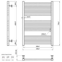 Рушникосушарка водяна Mario INOX Гера 770х530/500, 770х530 см полірована нержавіюча сталь, фото №5