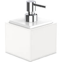 Дозатор для рідкого мила Decor Walther Brownie SSP 0937150 білий матовий/еко-шкіра, фото №2