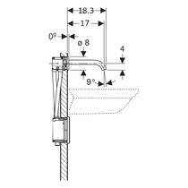 Смеситель скрытого монтажа для раковины Geberit Piave 116.262.14.1 бесконтактный электронный, черный матовый, фото №5