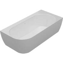 Ванна зі штучного каменю Vayer Scorpius Lite 60.086.043.1-2.X.3.X.X 160х86 см права, з переливом та сифоном, біла, фото №2