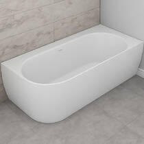 Ванна зі штучного каменю Vayer Scorpius Lite 60.086.043.1-2.X.3.X.X 160х86 см права, з переливом та сифоном, біла, фото №1