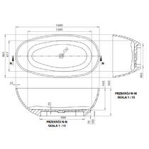 Ванна зі штучного каменю Vayer Lacerta 168х86,5 см білий, фото №3