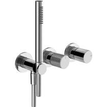 Смеситель скрытого монтажа для душа Gessi Habito Rigato 70538-031 с душевым набором, хром, фото №2