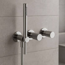 Смеситель скрытого монтажа для душа Gessi Habito Rigato 70538-031 с душевым набором, хром, фото №1