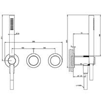 Смеситель скрытого монтажа для душа Gessi Habito Rigato 70538-031 с душевым набором, хром, фото №3