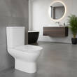 Унитаз-компакт Devit Basic Round 3020147 безободковый с крышкой soft-close, белый, фото 1