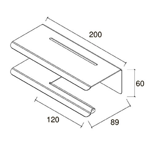 Тримач для туалетного паперу Liberta Layer R з полицею, білий матовий, фото 3