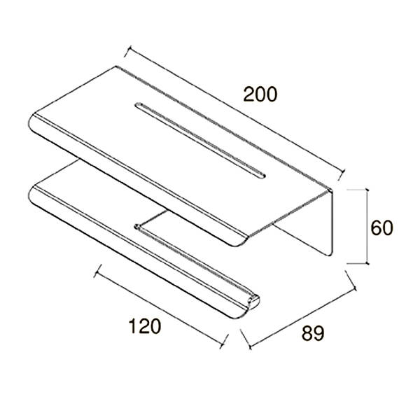 Тримач для туалетного паперу Liberta Layer R з полицею, білий матовий, фото 3