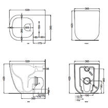 Унітаз підлоговий Cielo Era ERVAK(AV) безобідковий, колір Avena, фото №2