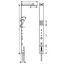 Душевая панель Axor ShowerComposition 12595990 с термостатом, золото полированный, фото №3