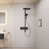 Душевая система скрытого монтажа Hansgrohe Raindance Alive Q 24591340 с термостатом, хром черный матовый, фото №1