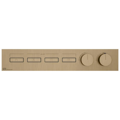 Змішувач прихованого монтажу для душу Gessi Hi-Fi 63016-726 з термостатом тепла бронза матовий, фото 2