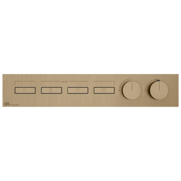 Змішувач прихованого монтажу для душу Gessi Hi-Fi 63016-726 з термостатом тепла бронза матовий, фото 2