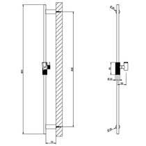 Душова штанга Gessi Anello 63485-726 900 мм з тримачем, тепла бронза матовий, фото №3