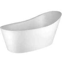Ванна із матеріалу Cristalplant Gessi Cono 45925-521 179х82 см білий матовий, фото №2