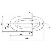 Ванна із матеріалу Cristalplant Gessi Cono 45925-521 179х82 см білий матовий, фото №4