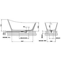 Ванна із матеріалу Cristalplant Gessi Cono 45925-521 179х82 см білий матовий, фото №3