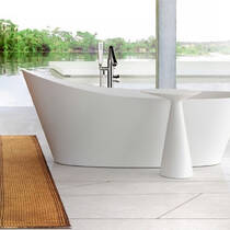 Ванна із матеріалу Cristalplant Gessi Cono 45925-521 179х82 см білий матовий, фото №1