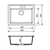Кухонна мийка Adamant Prizma графіт, фото №3
