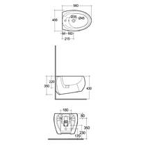 Биде подвесное Rak Ceramics Cloud CLOBD2101504A черный матовый, фото №3