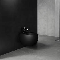Биде подвесное Rak Ceramics Cloud CLOBD2101504A черный матовый, фото №1